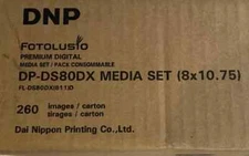 DNP DP-DS80DX Media Set 1 case (2 sets) Photo Paper and 2 Cartridges 260 Images