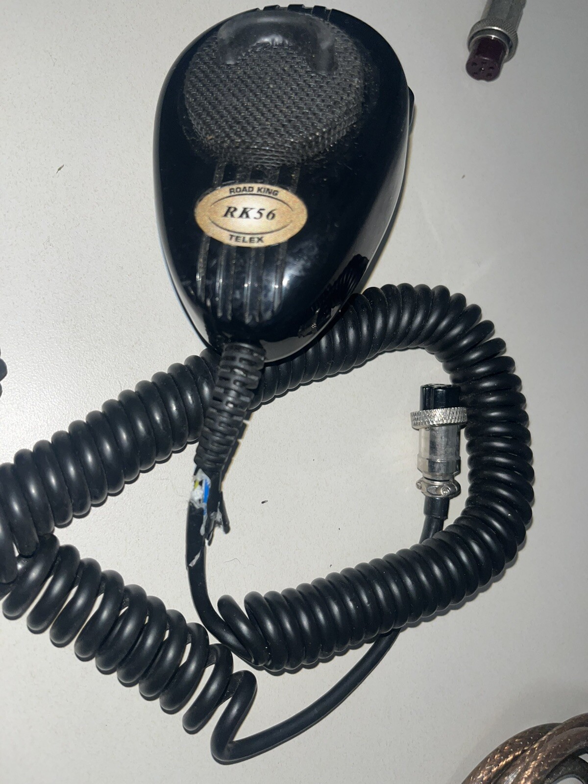 Vtg CB Radio Parts Lot Mic Microphone Road King Cobra Midland Brackets