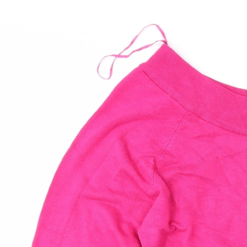 Suéter de viscosa para mujer Debbie Morgan rosa cuello de barco talla XL Foto 3 de 4