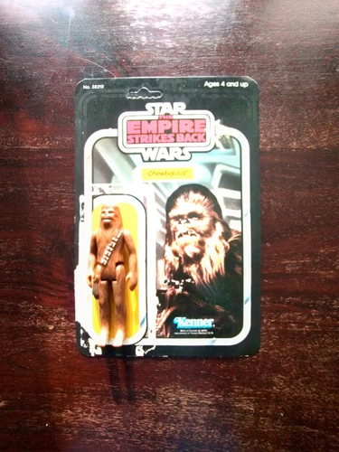 Star Wars Chewbacca Empire Strikes Back 1980 Action Figure Backer Card Vintage