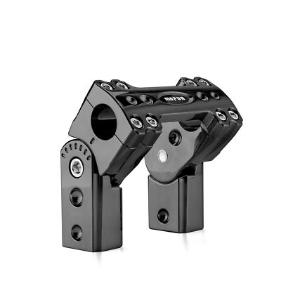 Black 4'' Tall Adjustable Pullback Handlebar Riser For Harley-Davidson 1'' Clamp