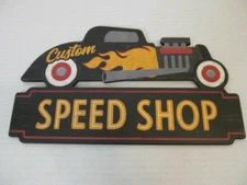 Open Road Brands Wooden Custom Speed Shop Hanging Wall Sign