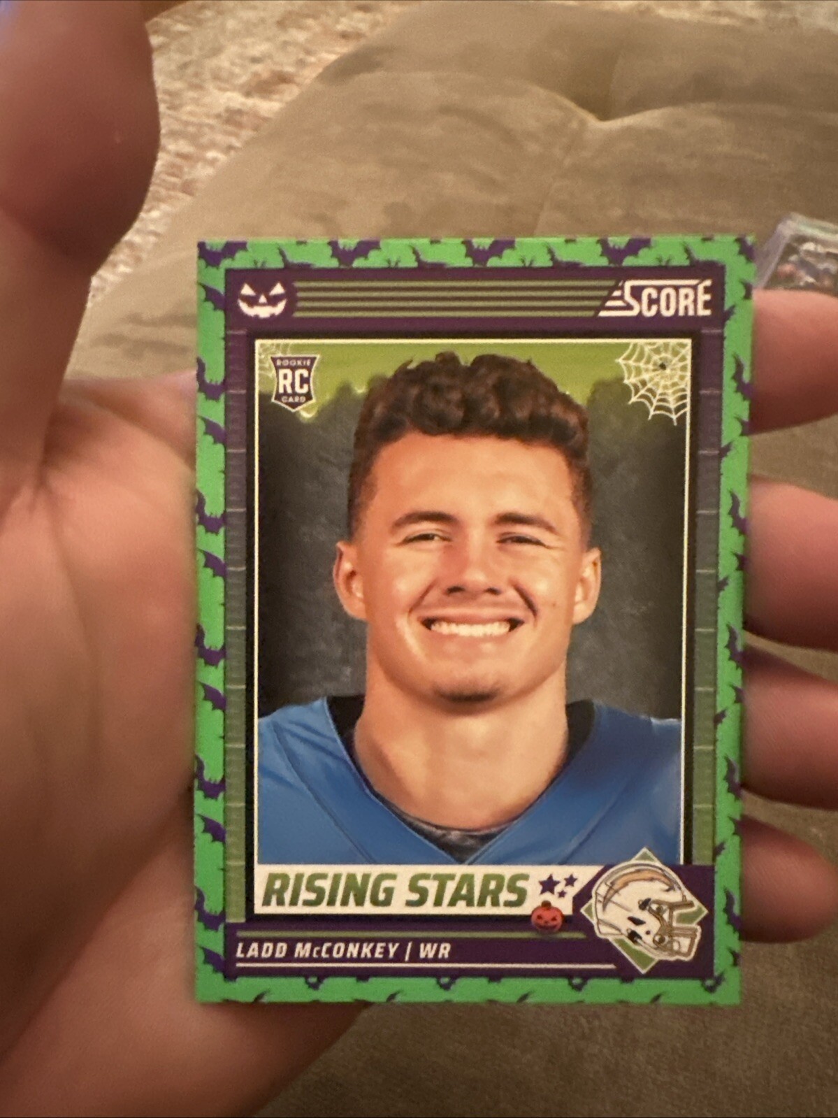 2024 Score-A-Treat #34 Ladd McConkey - Rising Stars Green Bats Chargers