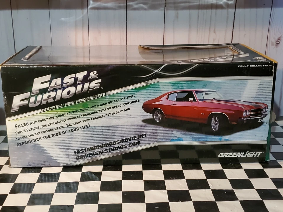 Greenlight Fast And Furious Dom's 1970 Chevy Chevelle SS 1:18 Diecast Movie Car - Image 4 of 4