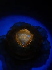  Indiana Glass Amber Cabbage Covered Candy Dish