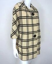 Connoisseur Tailored By La Vigna Vintage Cashmere Coat Jacket Checks Sz M Medium