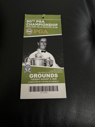 Boleto del Campeonato de la PGA Oakland Hills Grounds 2008