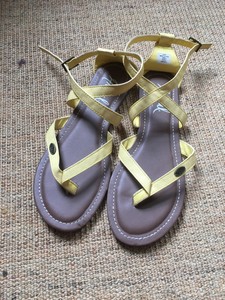 animal leather flip flops