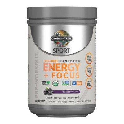 SPORT Organic Pre-Workout Energy plus Focus Blackberry