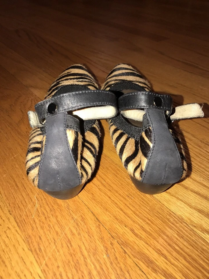 NICOLE Pony Hair Zebra Stripe Ankle Strap Wedges High Heels Womens Shoes Sz 6 # - Image 3 of 4