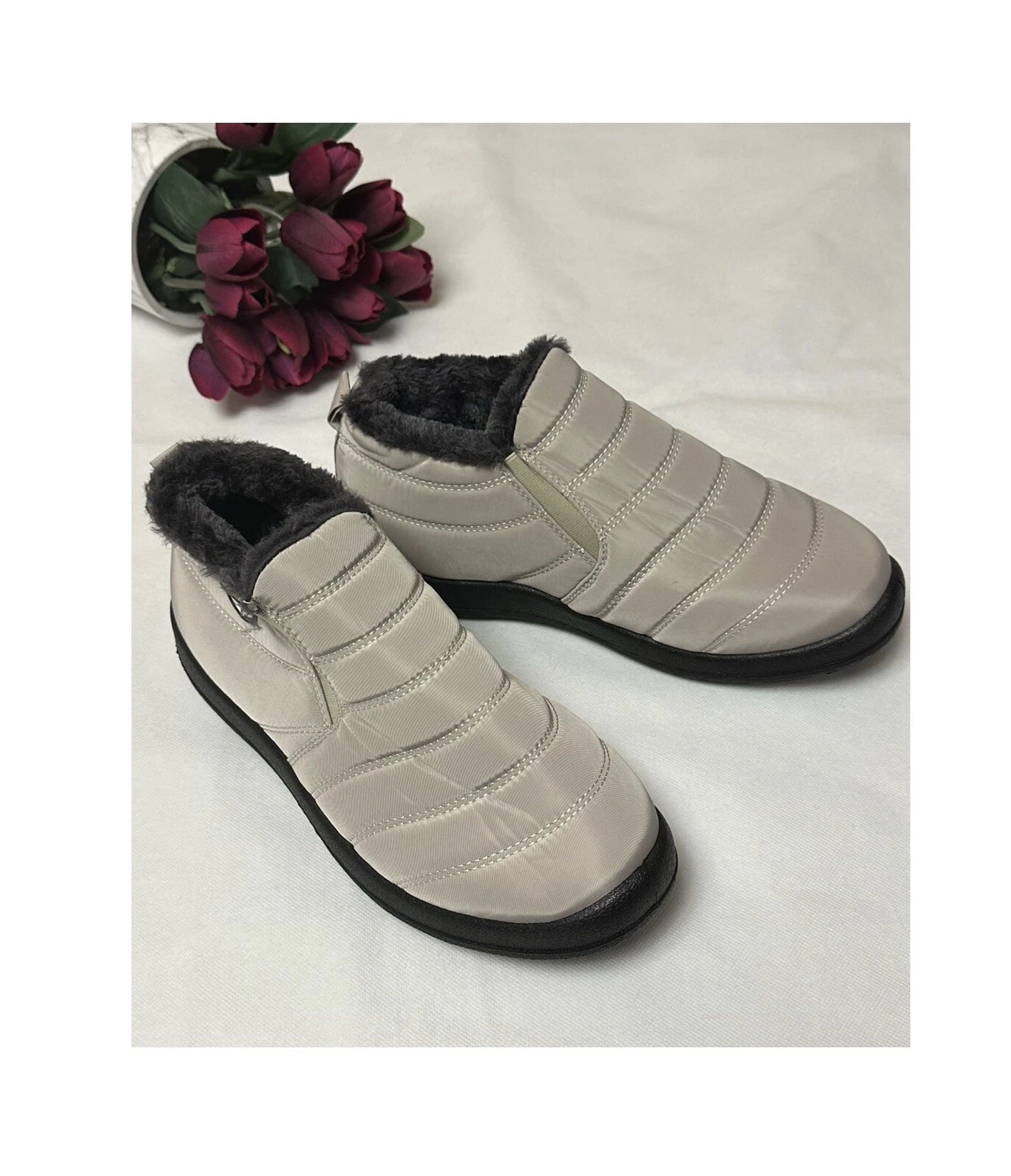 Women's Winter Snow Boots Fur Lined Warm Ankle Booties Outdoor Shoes Thermal New
