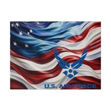 Air Force USA Flag, Matte Canvas, Stretched, 0.75"