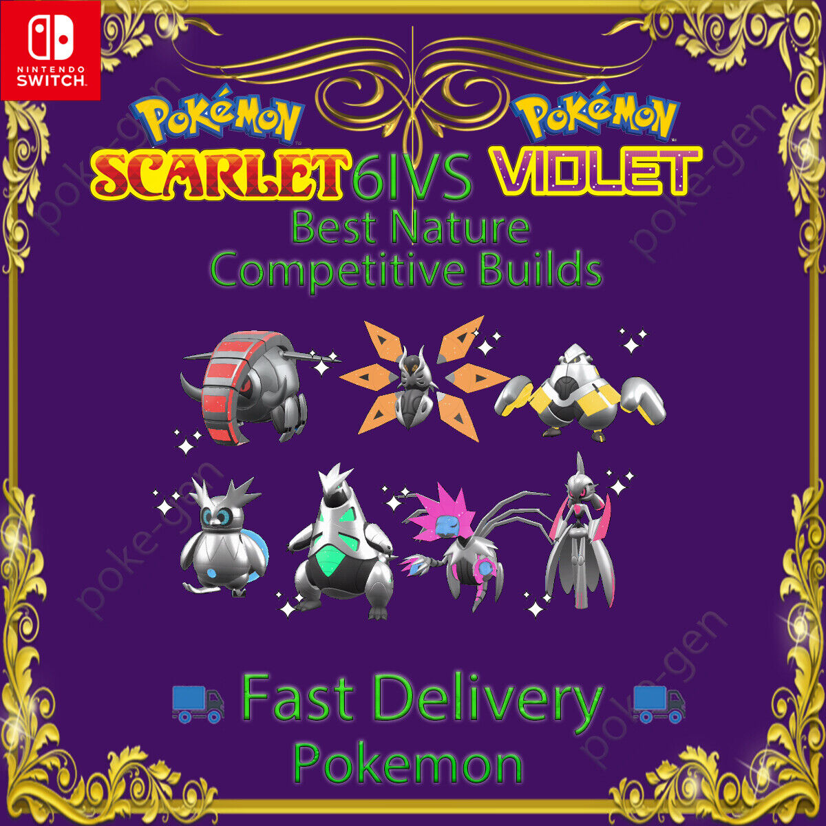 What are the normal and Paradox exclusives for Pokemon Scarlet and Violet?