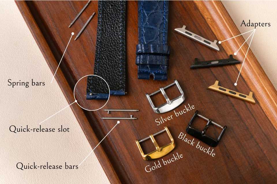 Correa de reloj Stingray de liberación rápida, correa plana para hombre Stingray, 16 mm - 24 mm Foto 2 de 4