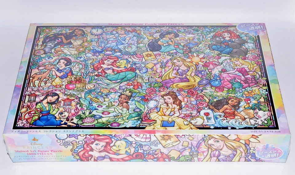 Disney Princess Collection Stained Glass 1000pcs Jigsaw puzzle Tenyo 51.2×73.7cm - Image 4 of 4