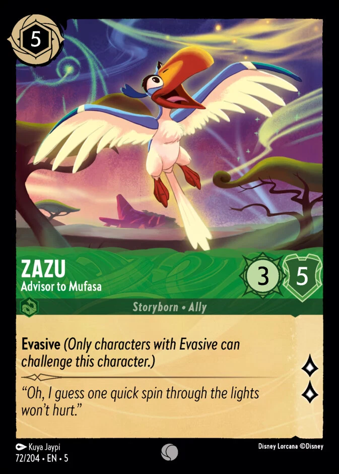 Zazu - Advisor to Mufasa 72/204 Shimmering Skies for sale | eBay