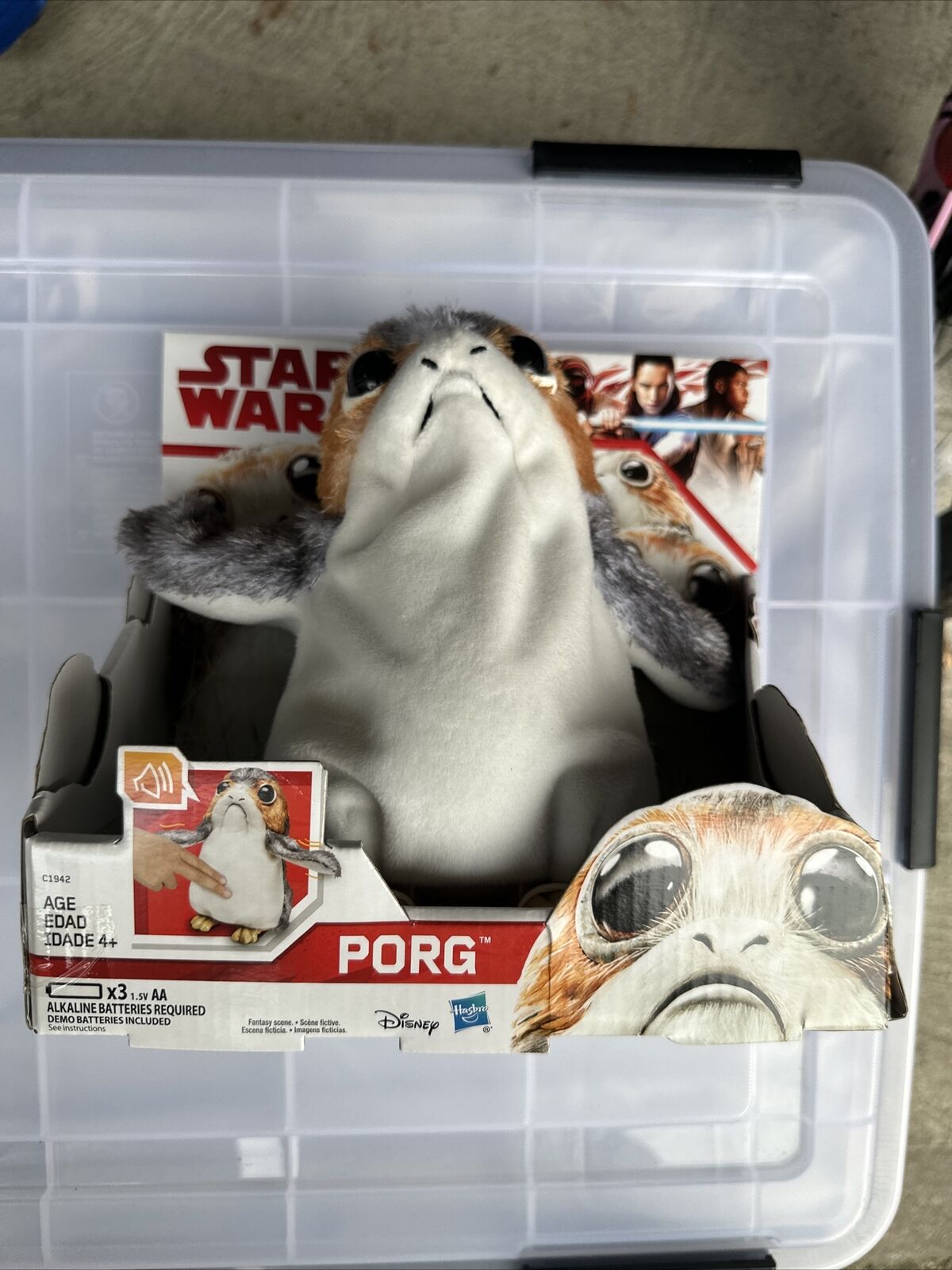 Star Wars The Last Jedi PORG Electronic Plush Toy Figure New In Box