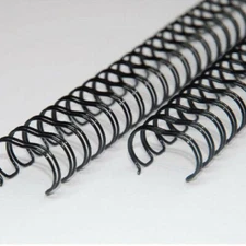 Double Loop Wire Binding Supplies, 3:1 Pitch 1/2" Black (100 pcs)