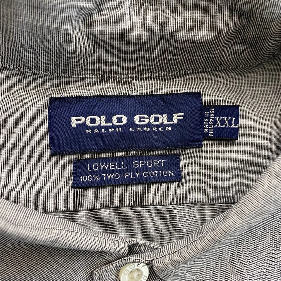 Camisa Polo Golf Ralph Lauren Para Hombres 2XL Gris Lowell Deportiva Manga Larga Abotonada Foto 4 de 4