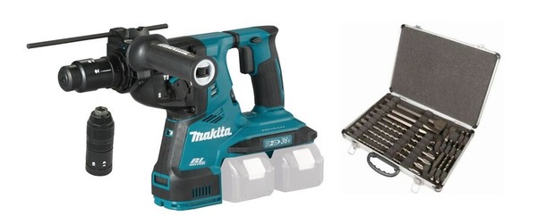 Makita DHR281Z Akku-Kombihammer 2X18V DHR281 + Bohrer- Und MeißElset 17-Teilig-image