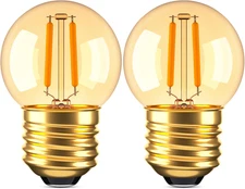 G40 Low Watt Light Bulb Edison LED Bulb Mini Globe Light Bulbs 1W Equivalent to
