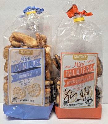 Benton's Mini Palmiers Original & Dark Chocolate with a Touch of Sugar (2 Bags)