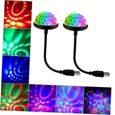 2 Pack Sound Activated Mini Disco Ball Party Lights, USB Plug Play DJ
