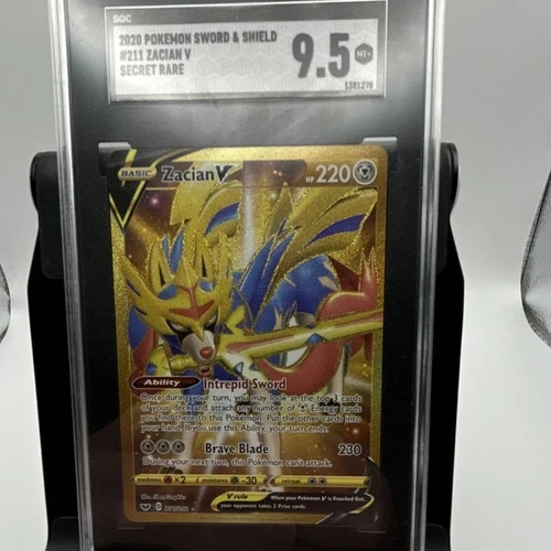 Pokémon TCG Zacian V 211/202 Swsh01 Sword & Shield Secret Rare Holo SGC 9.5
