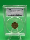 1955-D Lincoln Cent | Copper 1 c | PCGS MS66 RD | Wheat |