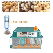 36 Eggs Incubator Chicken Incubators Auto Turning for Hatching Quail Dual Power 