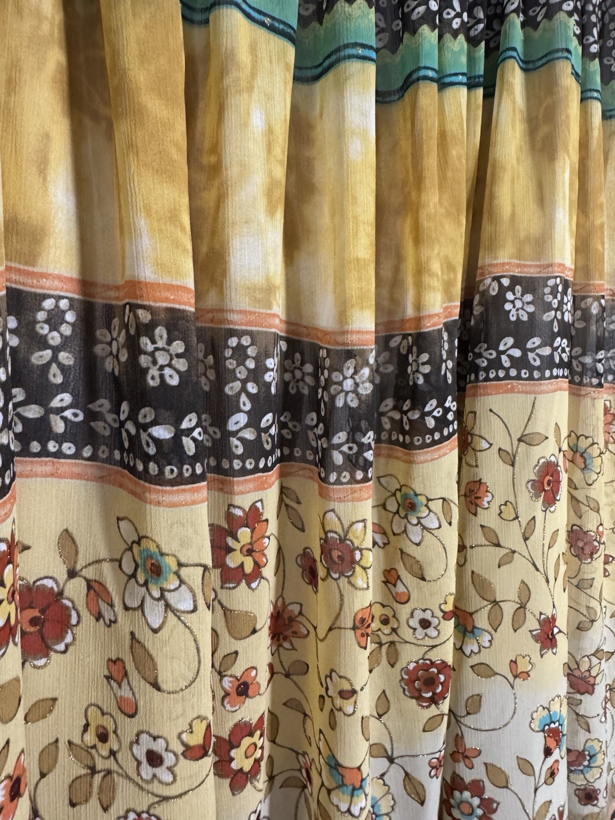 Dressbarn Petite Fall Boho-style Patchwork Maxi S… - image 3