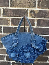 NWT PATRICIA NASH Corallina Tote Crossbody dark Denim blue
