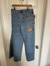 Vintage 90s JNCO Flashback Jeans 32x31 Wide Leg Baggy Raw Frayed Hem Skate