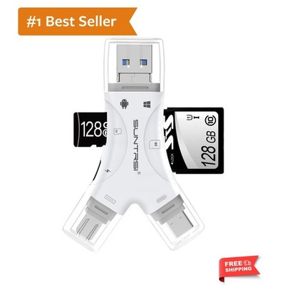 SD Card Reader for iPhone/ipad/Android/Mac/Computer/Camera,4 in1 Micro SD Car...