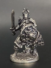 Solid Metal Viking Warrior Miniature Figure, Heavy, Sturdy, and Durable 