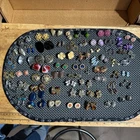 Lot of 61 pairs vintage costume jewelry /clip earrings gold,silver,multi colors.