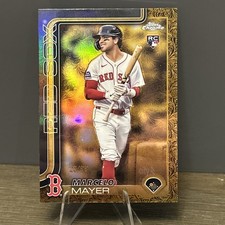 2025 Topps Gilded Collection Marcelo Mayer /99 Gold Wave Rookie Card Red Sox