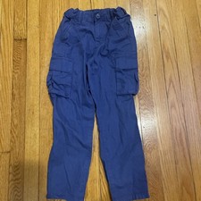 GAP Kids Cargo Boy's 8 Regular Staright Adjustable Waist Navy Blue Pants EUC