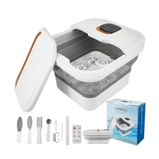 Collapsible Foot Spa Bath with Heat, Motorized Massager, Touch Screen, Foot P...