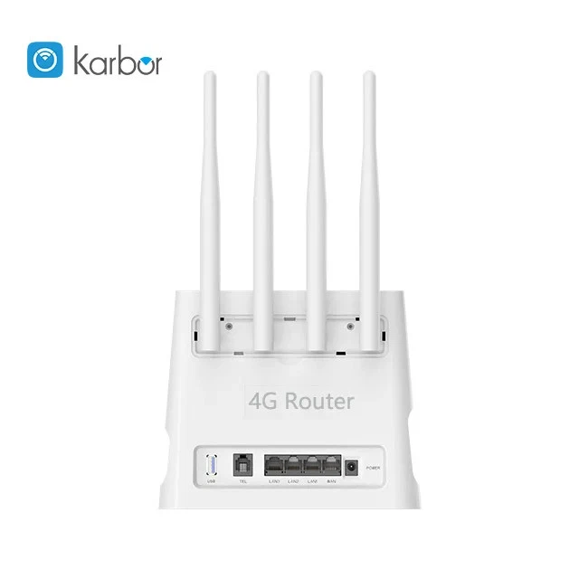 Karbor 4g Wifi Router 300mbps Wifi Modem Wireless Hotspot Cat4 with SimCard Slot - Image 3 of 4