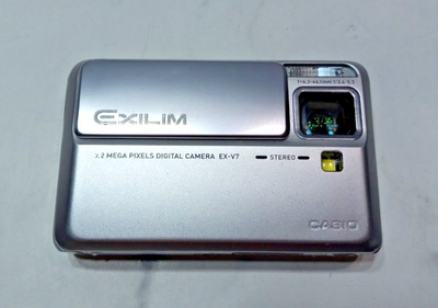 #ad CASIO EXILIM EX V7 7.2 MP Compact Digital Camera Silver PARTS REPAIR BROKEN ONLY $8.97
