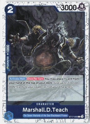 Marshall.D.Teach - (Pirate Foil) C Premium Booster -The Best- Vol. 2 ST17-005 NM