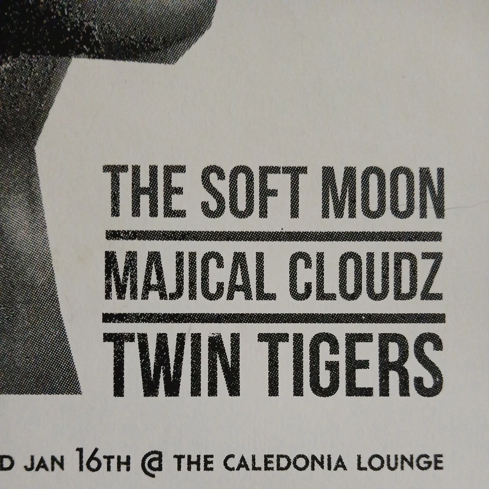 Póster de concierto The Soft Moon 1/15/13 Athens GA Caledonia tarjeta 6/47 12" x 19" Foto 3 de 3