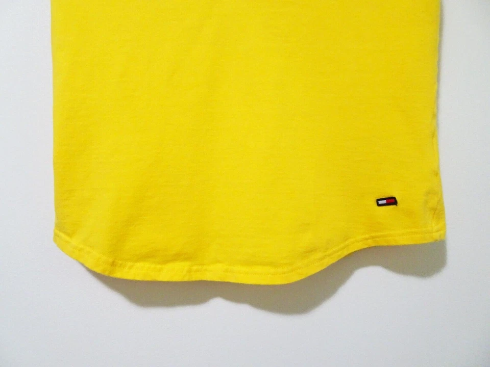 S/M De Colección Años 90 Y2K Tommy Niña Jeans Cuello Bandera Amarillo Club Niño Euro Rave Camisa Foto 3 de 4