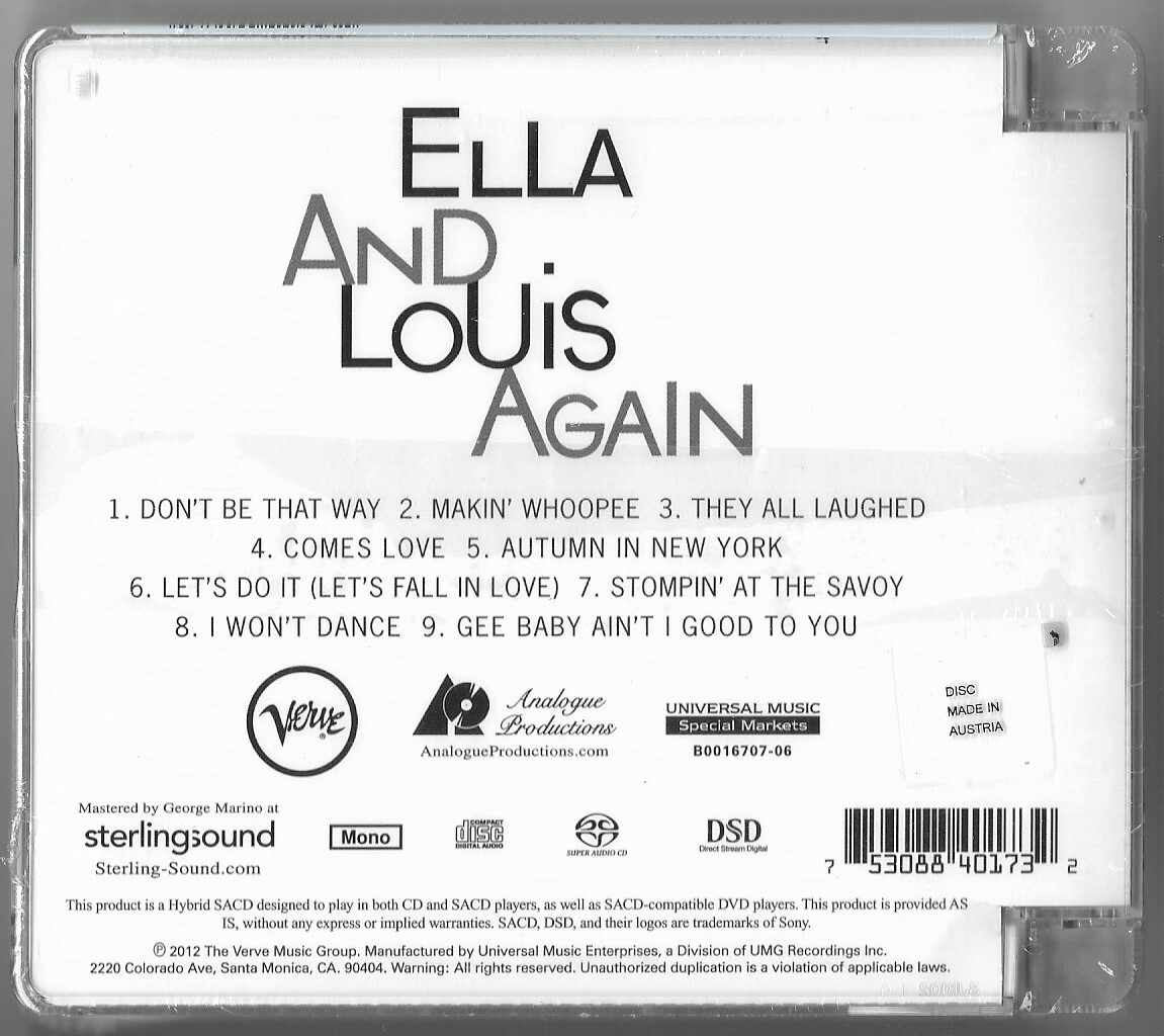 Louis Ella & Again Armstrong Fitzgerald And - and ⁄ LOUIS 