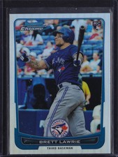 2012 BOWMAN CHROME REFRACTOR RC BRETT LAWRIE #191 BLUE JAYS A'S WHITE SOX 