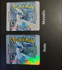 Replacement label for Pokemon Silver Gameboy sticker