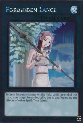 Yugioh! MP Forbidden Lance - NKRT-EN042 - Platinum Rare - Limited Edition Modera