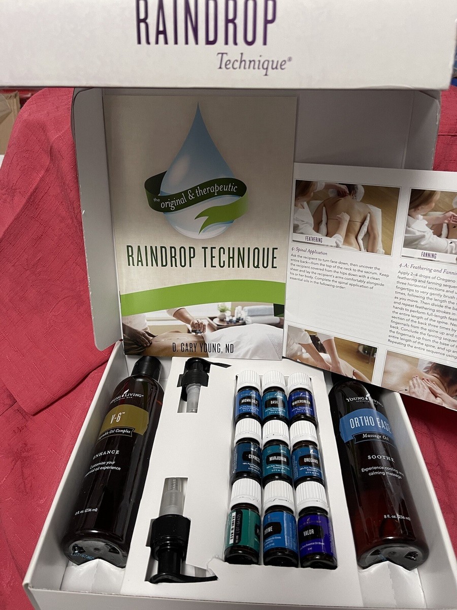 Young Living Raindrop Technique Essential Oil Collection NIB$ +