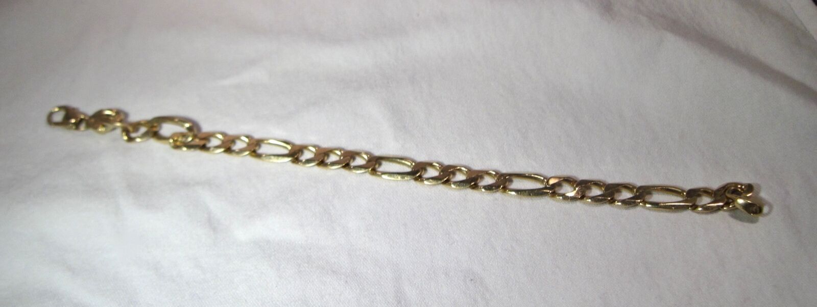14K Yellow Gold Men's Heavy Link Bracelet K1681 - image 7